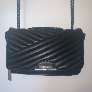 👛Aimee Kestenberg Black Leather Crossbody or shoulder length & Dust Bag 🌸